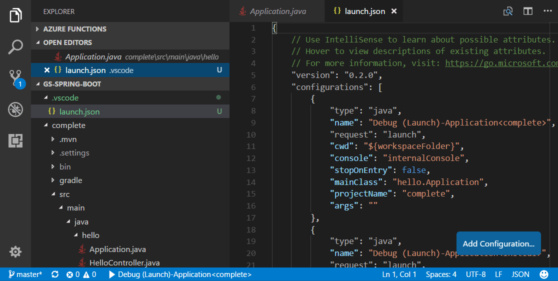 visual studio code java launch.json