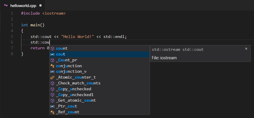 run c++ in visual studio