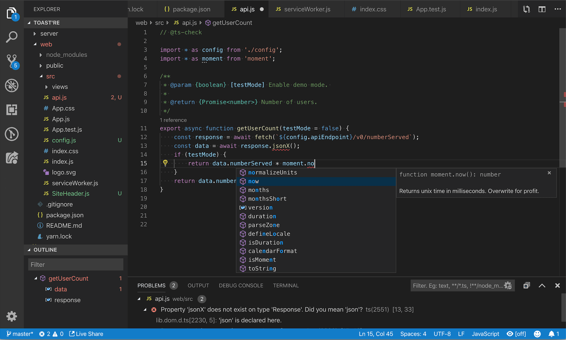 Working with JavaScript in Visual Studio Code