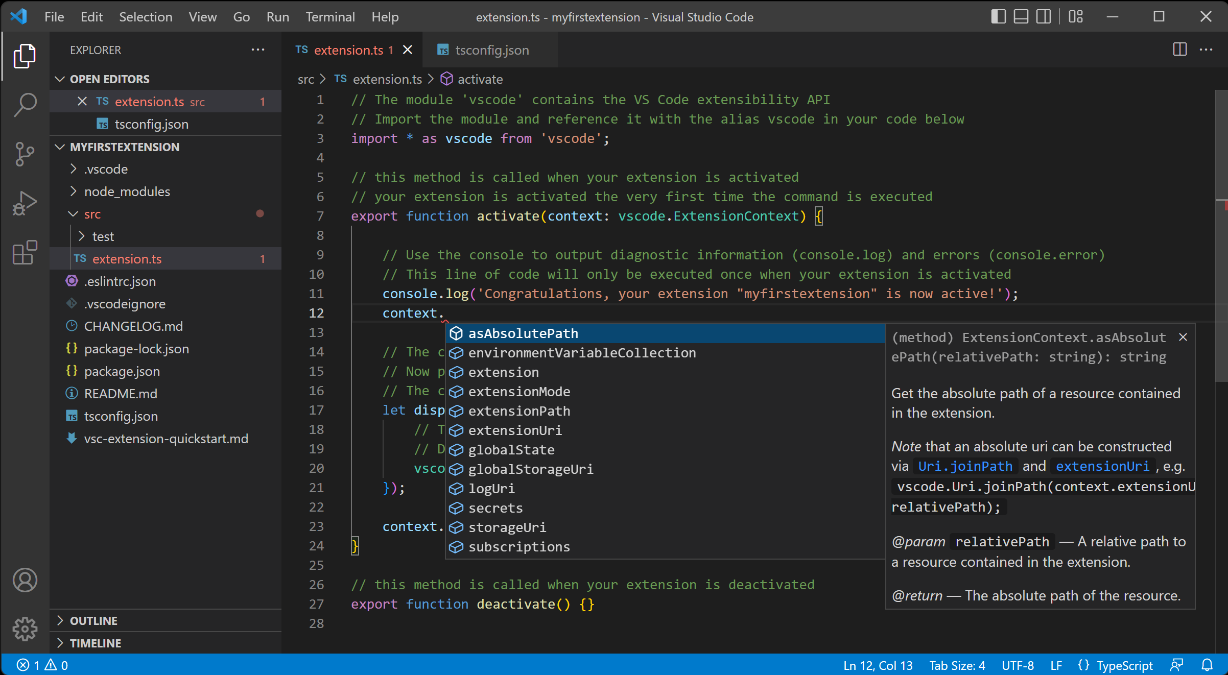 node.js visual studio code tutorial