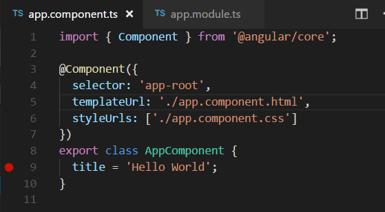 Using Angular in Visual Studio Code