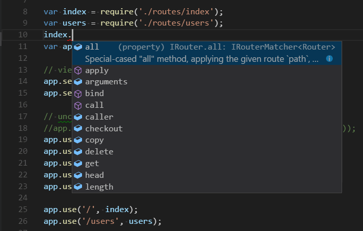 create nodjs code in visual paradigm