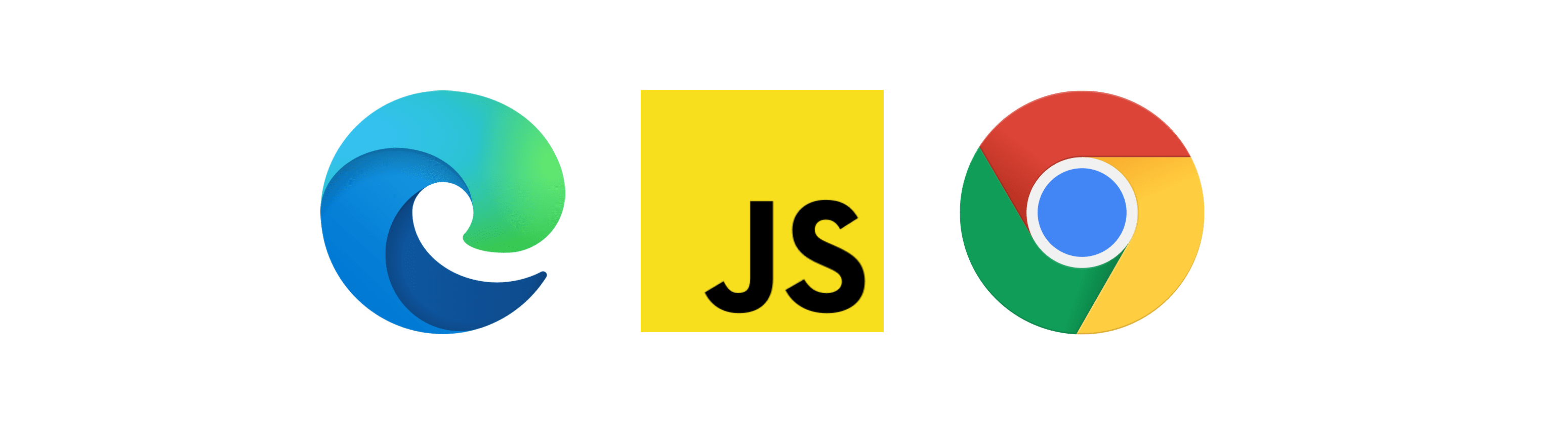 JavaScript, Edge, and Chrome logo