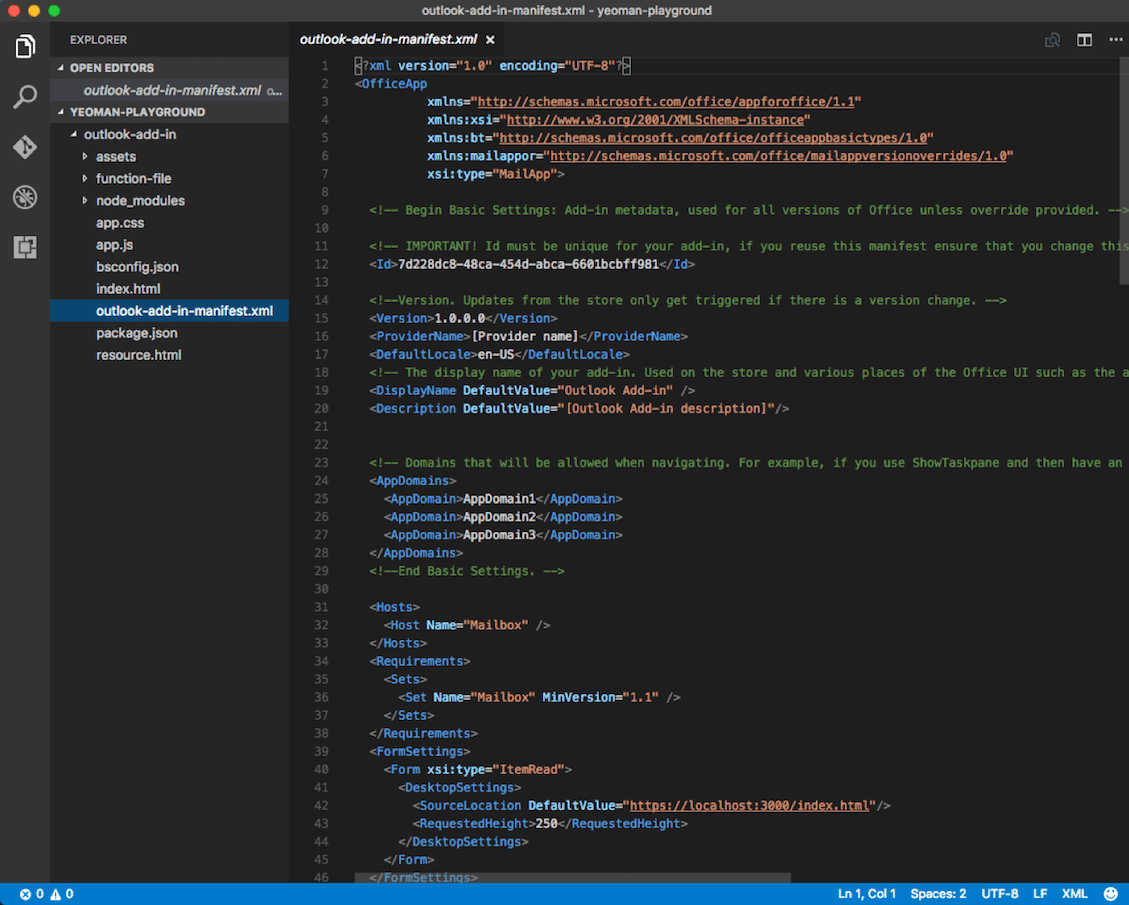 Office Add-ins with Visual Studio Code