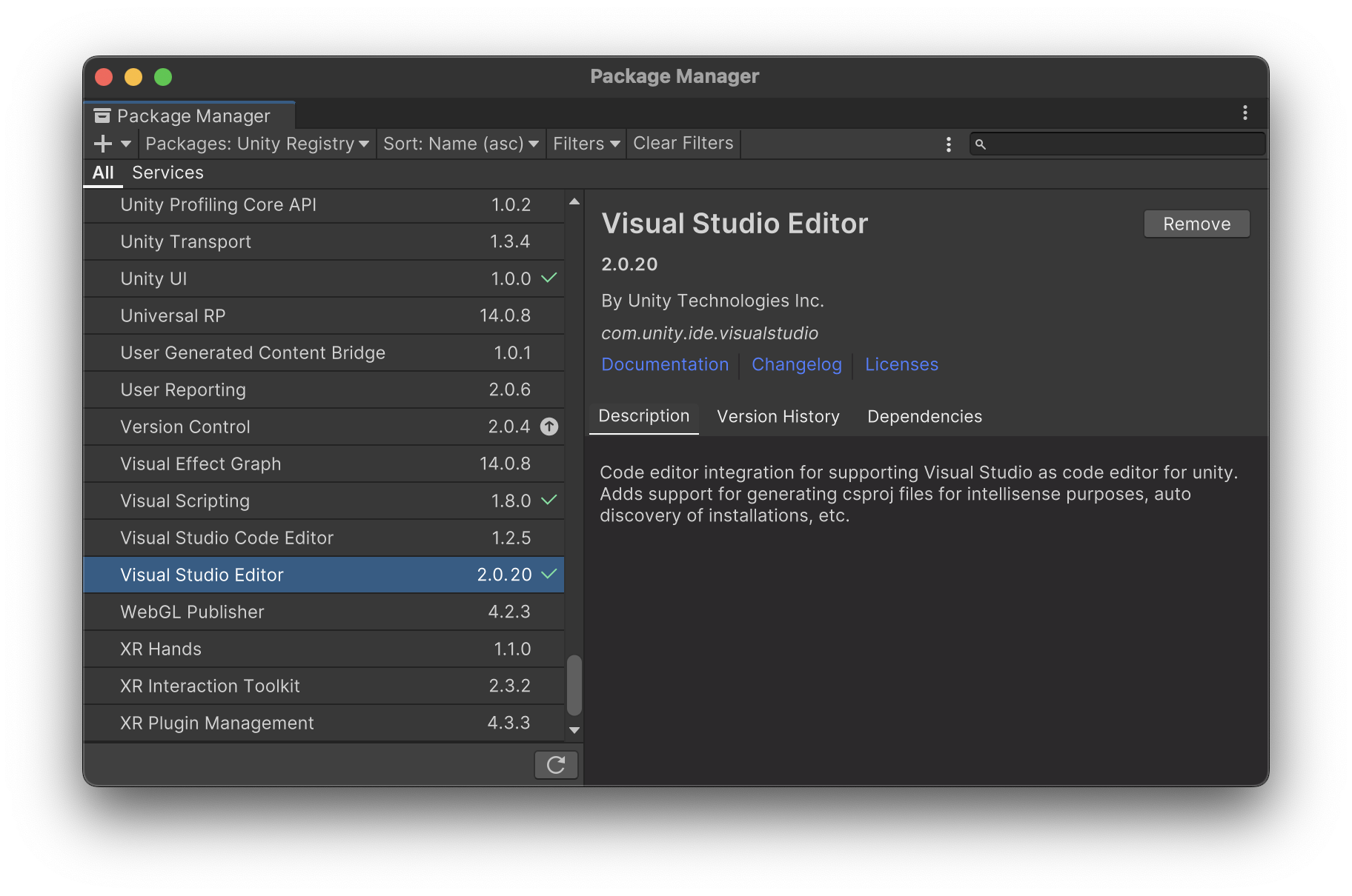 Unity - Manual: Visual Studio C# integration