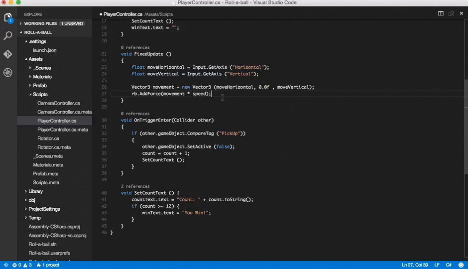 Tutustu 68+ imagen unity use visual studio code