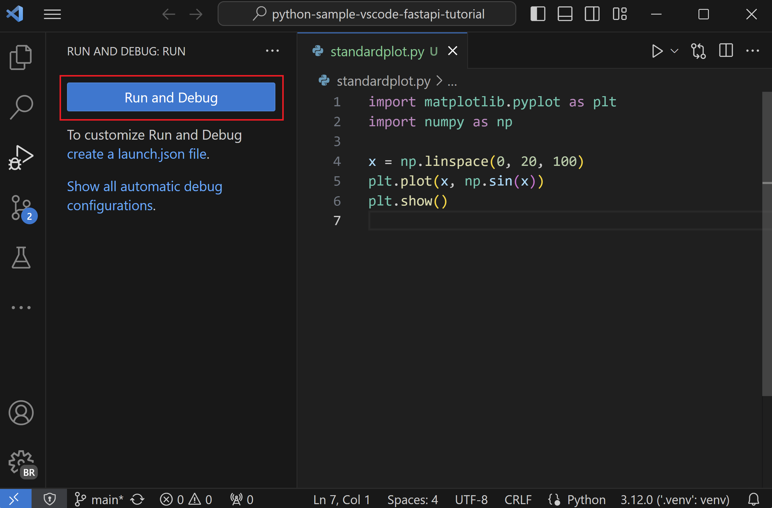 Debugging configurations for Python apps in Visual Studio Code