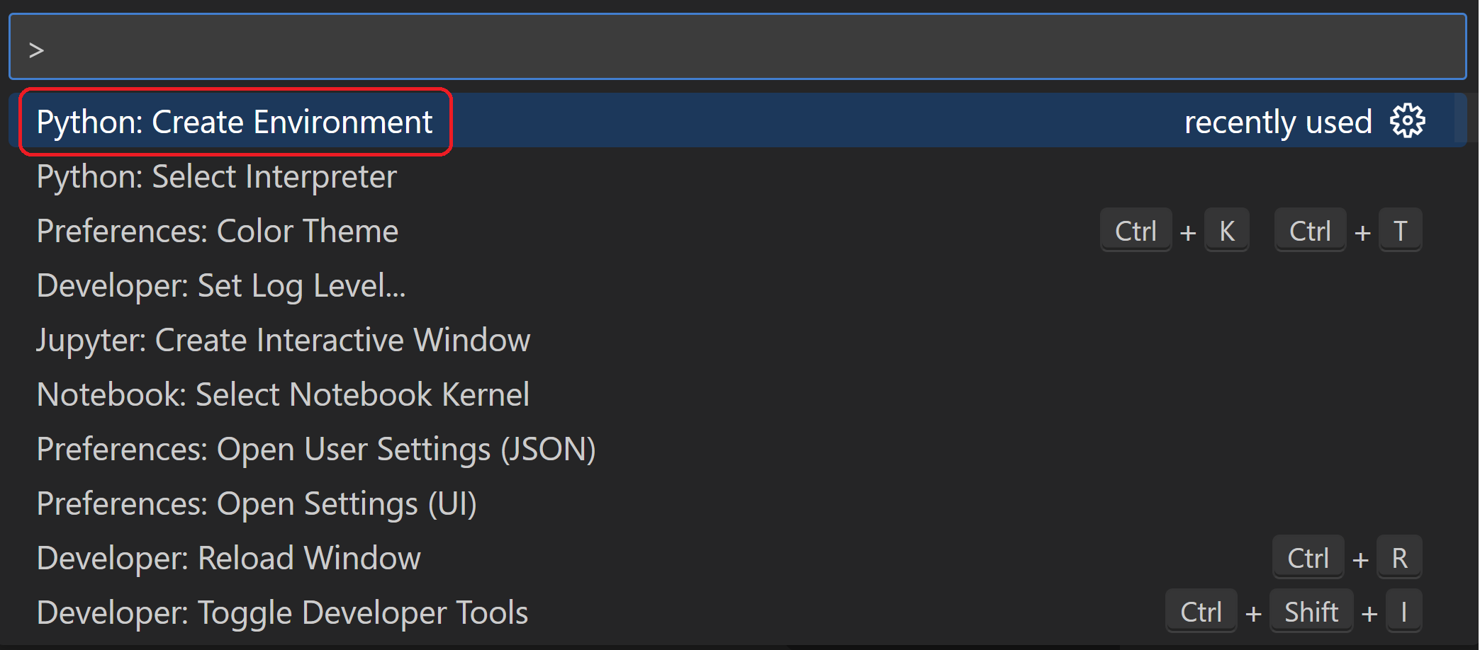 Flask tutorial: opening the Command Palette in VS Code