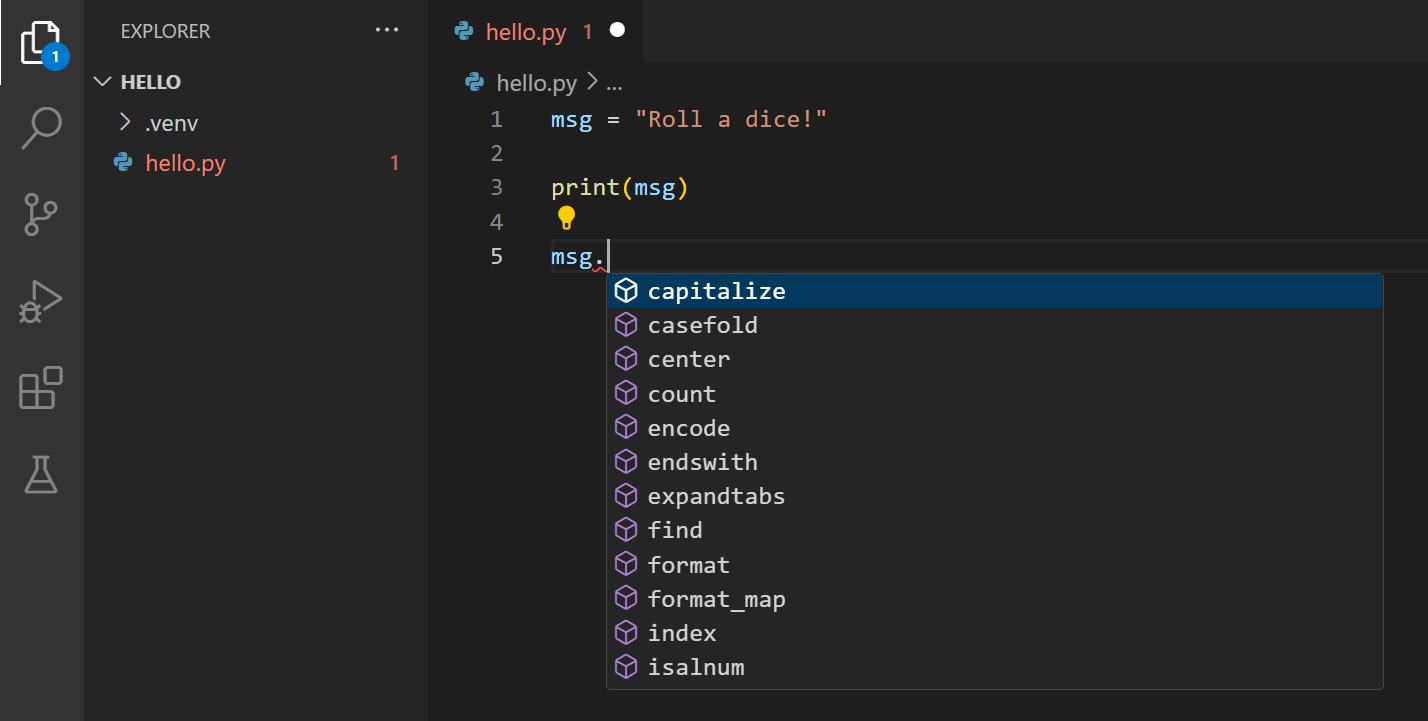 Get Started Tutorial for Python in Visual Studio Code