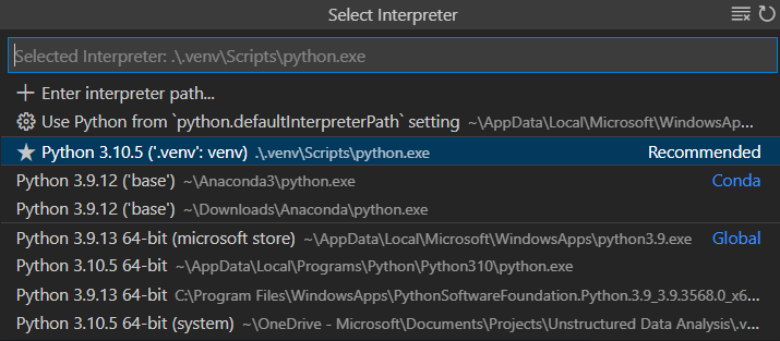 Editing Python Code in Visual Studio Code