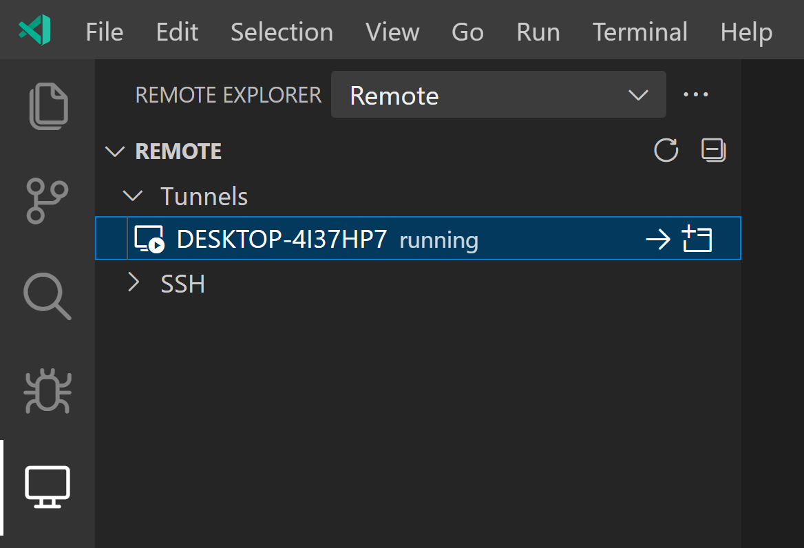 Visual Studio Code Remote Explorer Extension