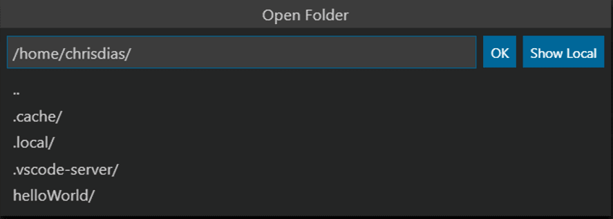 open folder navigator