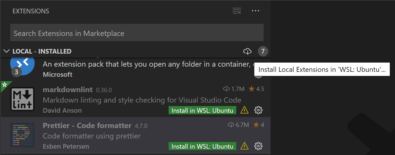 Developing in the Windows Subsystem for Linux with Visual Studio Code