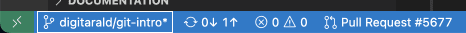 Branch indicator in the Status bar