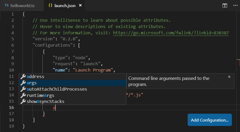 visual studio code javascript console output