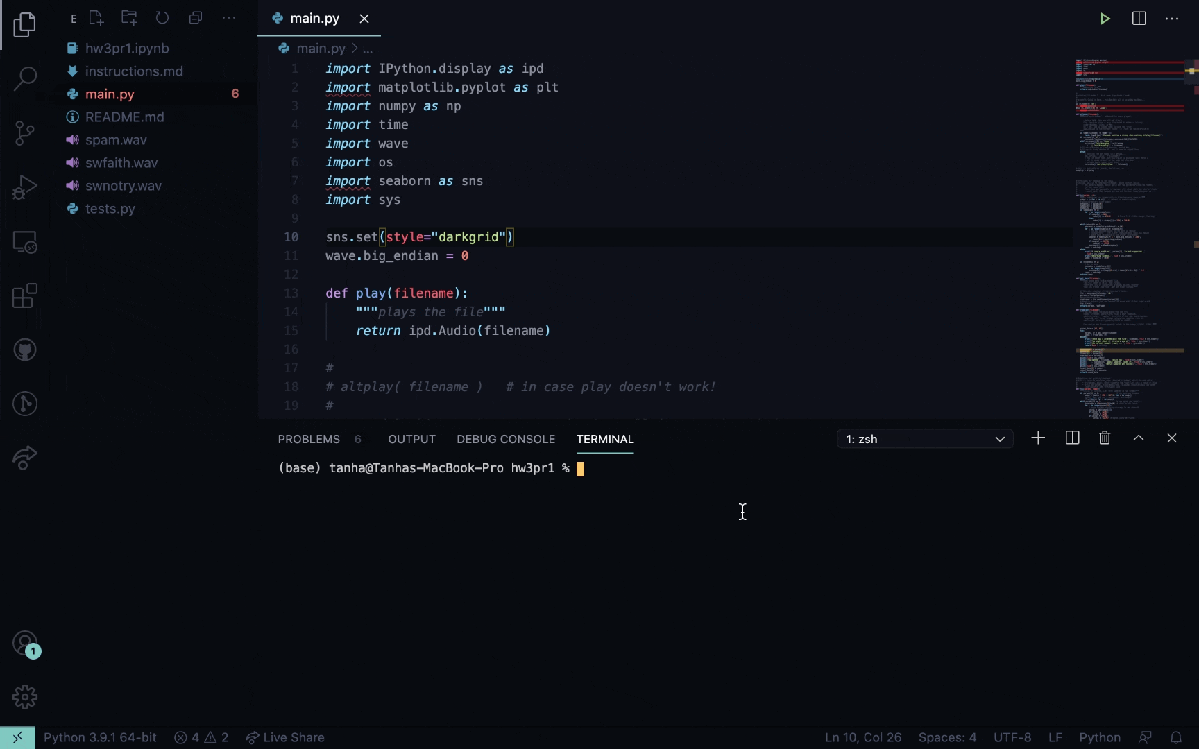 Editing Python Code in Visual Studio Code