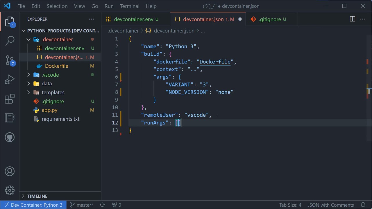 Watch How to use a .env file to load environment variables in a dev container on YouTube (opens in new tab).