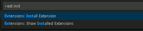 extension commands