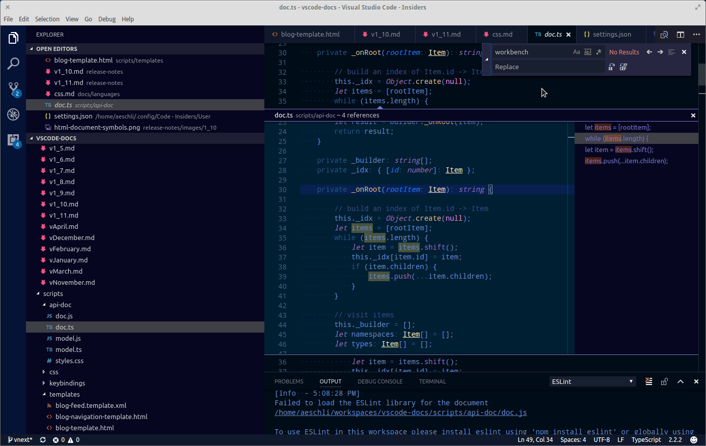 change visual studio code theme