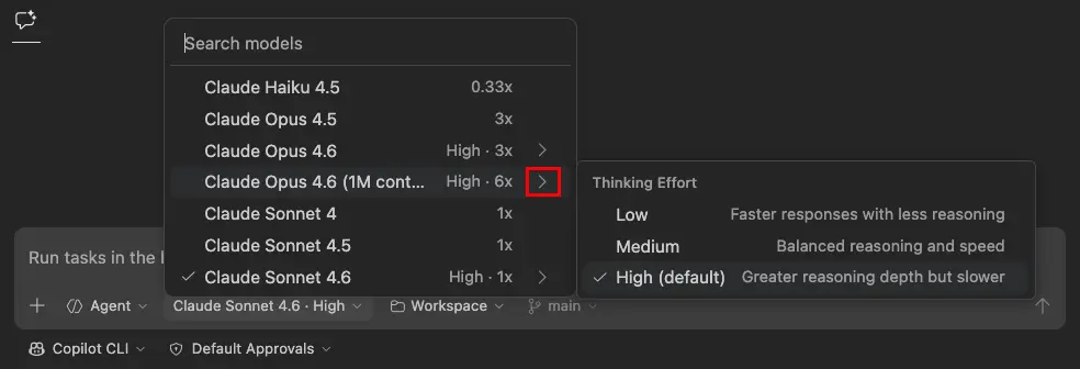 Screenshot showing reasoning in Copilot CLI.