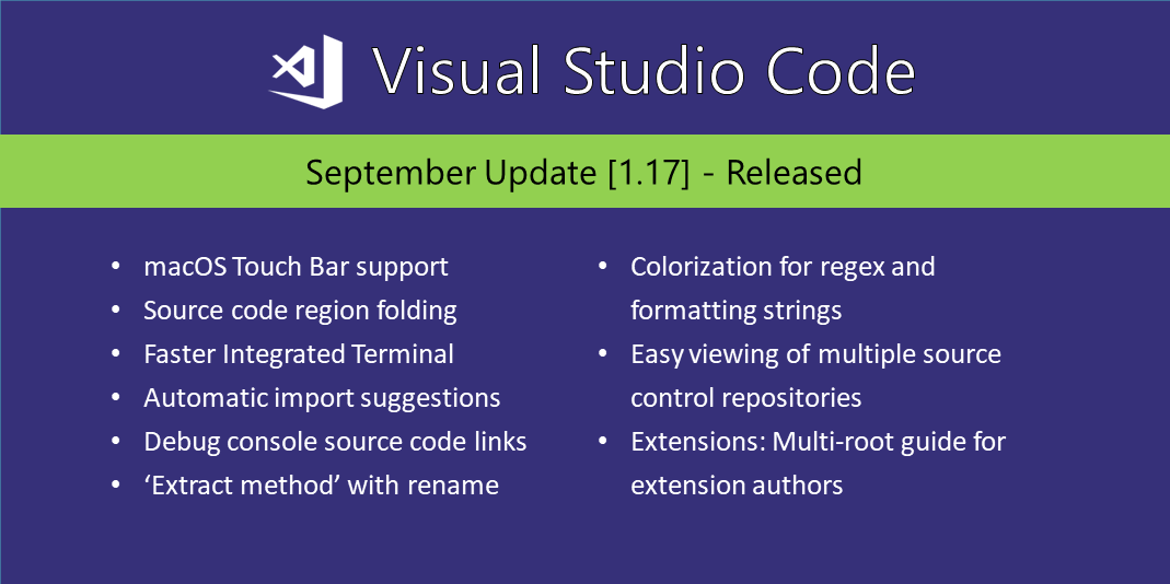 Visual Studio Code September 17