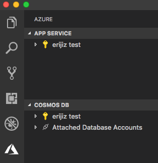 Azure view in the Activity Bar