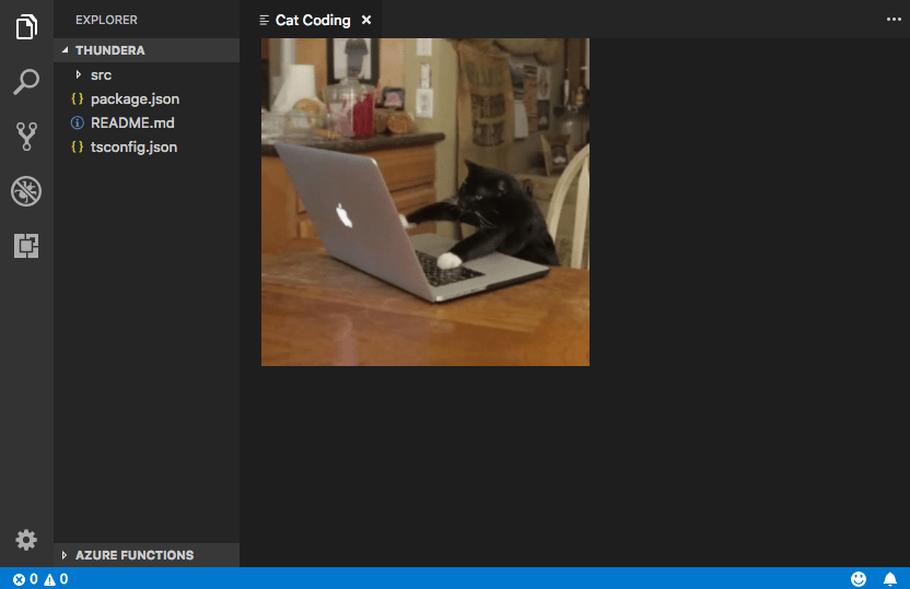 A webview showing a cat gif