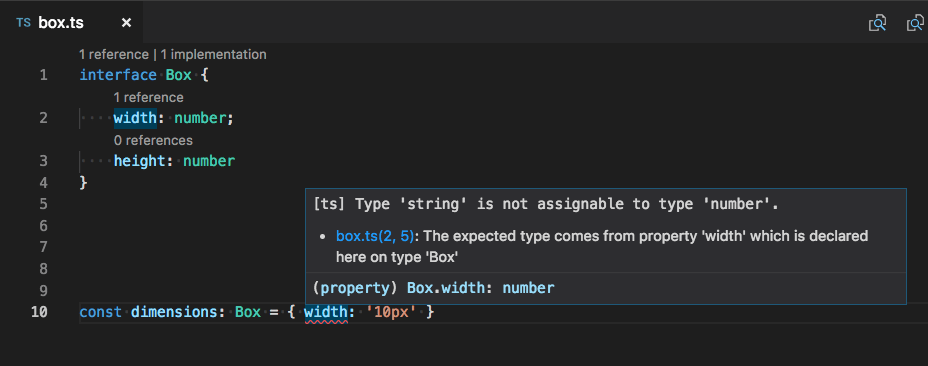 visual studio code javascript references