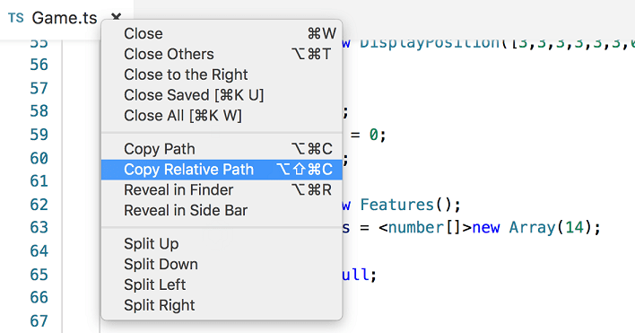 Copy Relative Path