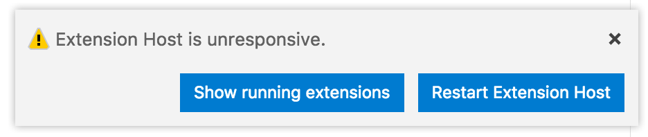 Extension Host Unresponsive