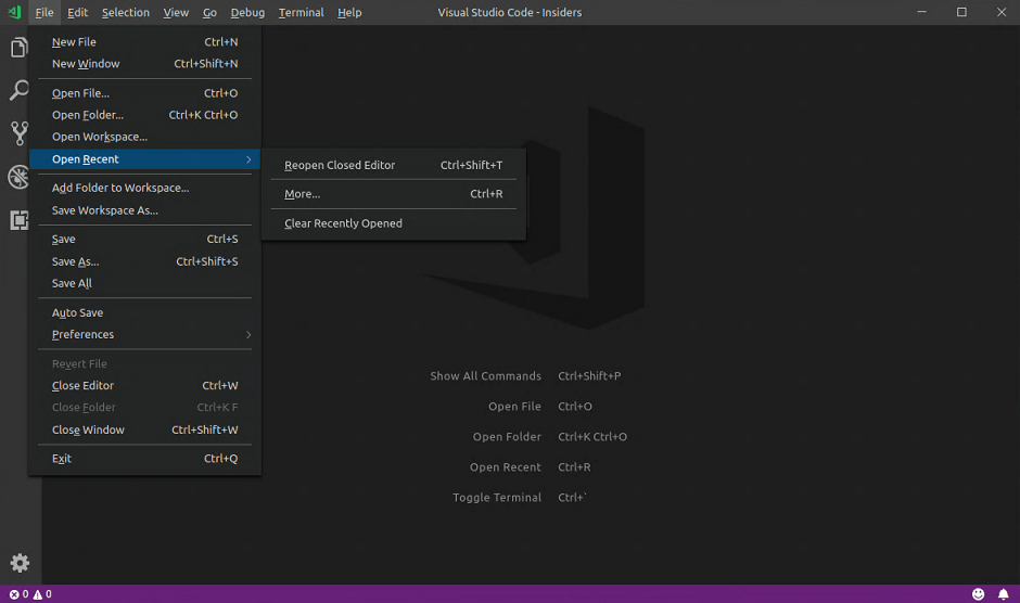 Custom title and menu bar on Linux