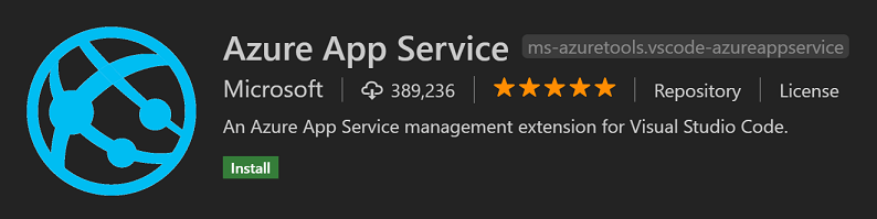 Azure App Service extension