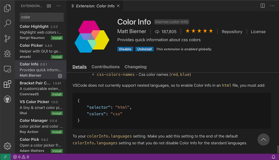 visual studio code editor embellishments