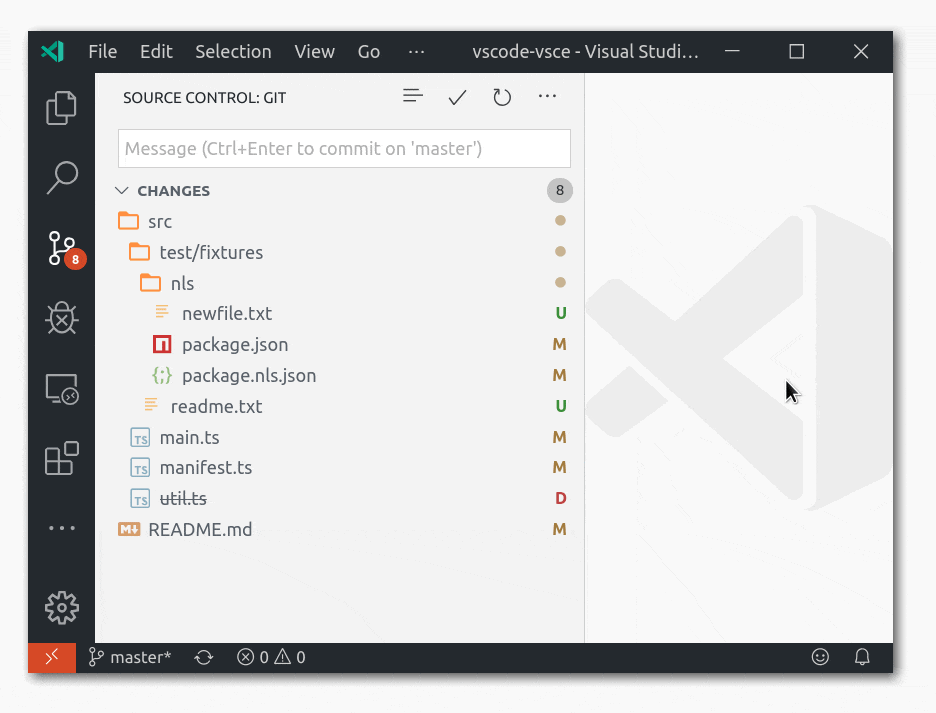 Source controlled tracked files