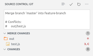 Git merge commit message