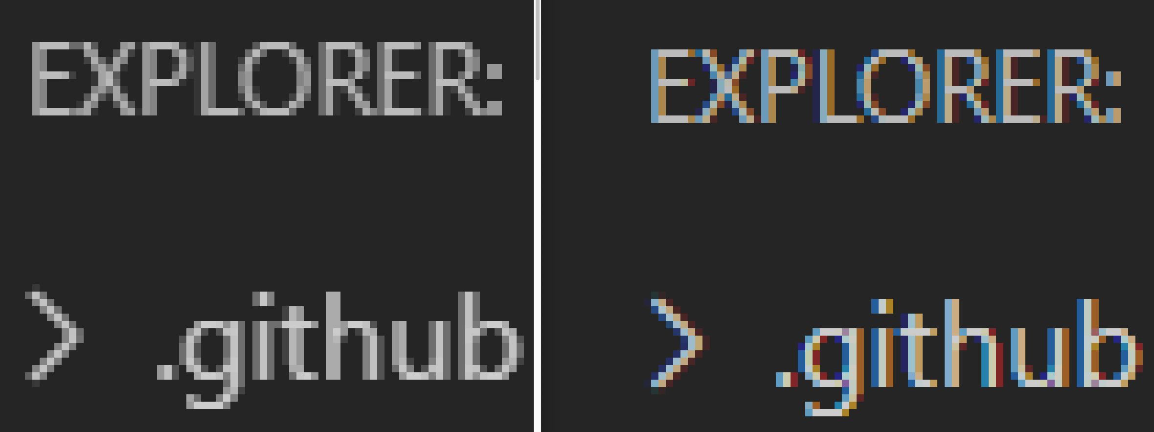 Improved font rendering before and after