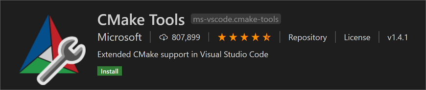 CMake Tools extension