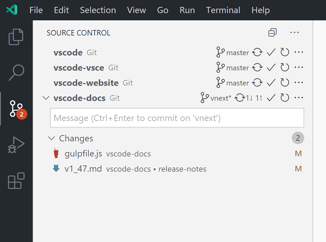 Source Control with a single view