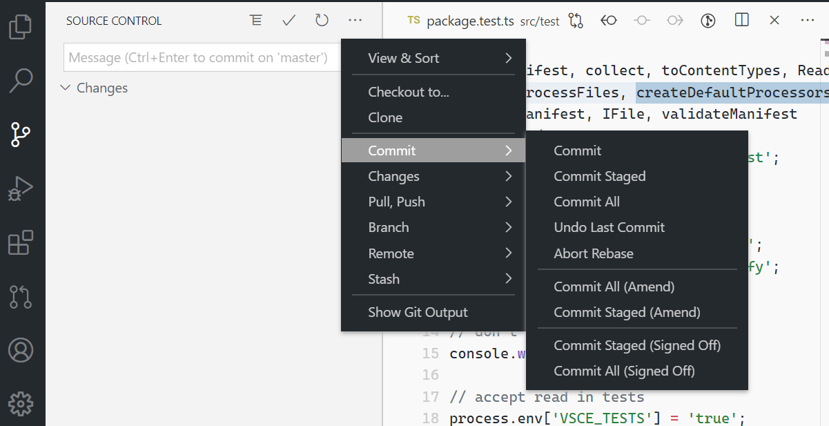 visual studio code git publish