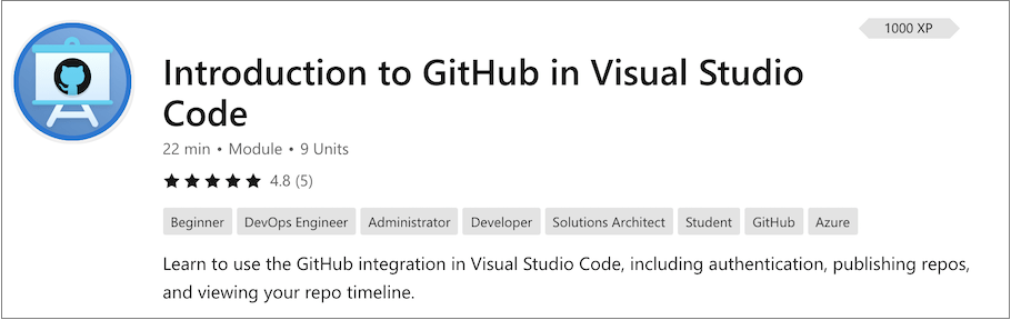 GitHub and VS Code Microsoft Learn module