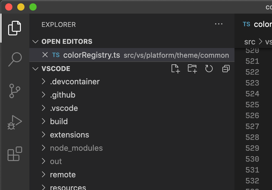 where is tf.cmd in visual studio code for mac