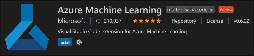 Microsoft Azure Machine Learning extension
