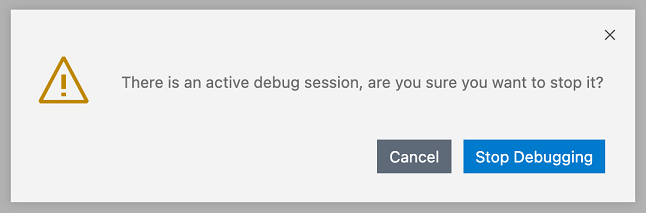 Confirm quit while debugging