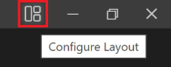Configure Layout button on the title bar