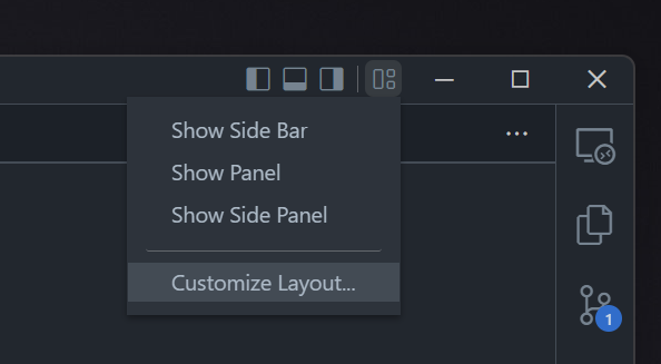 Layout control with type set to both to show toggle buttons and menu dropdown