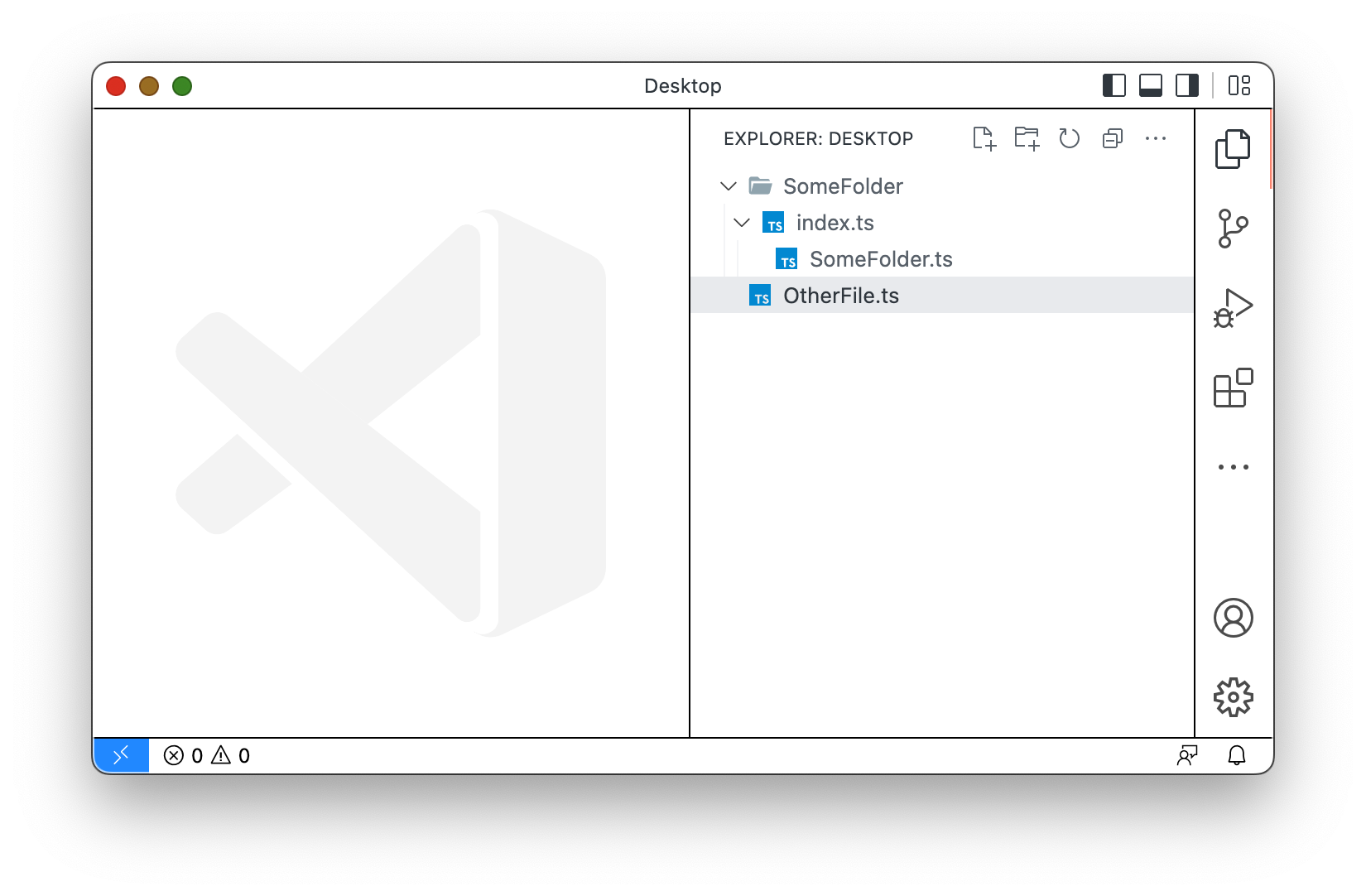 in directory named SomeFolder, SomeFolder.ts is nested under index.ts