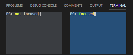 Most themes now dim the selection background color when not focused