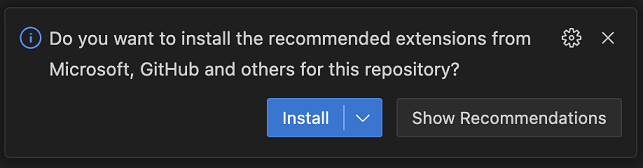 Extension recommendations notification with multiple recommendations
