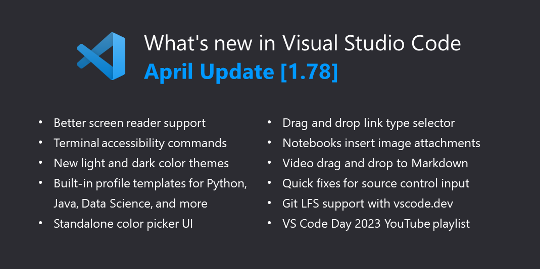 Visual Studio Code April 2023