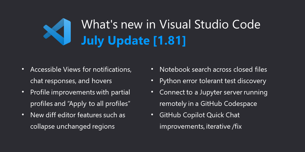 2023年7月Visual Studio Code更新